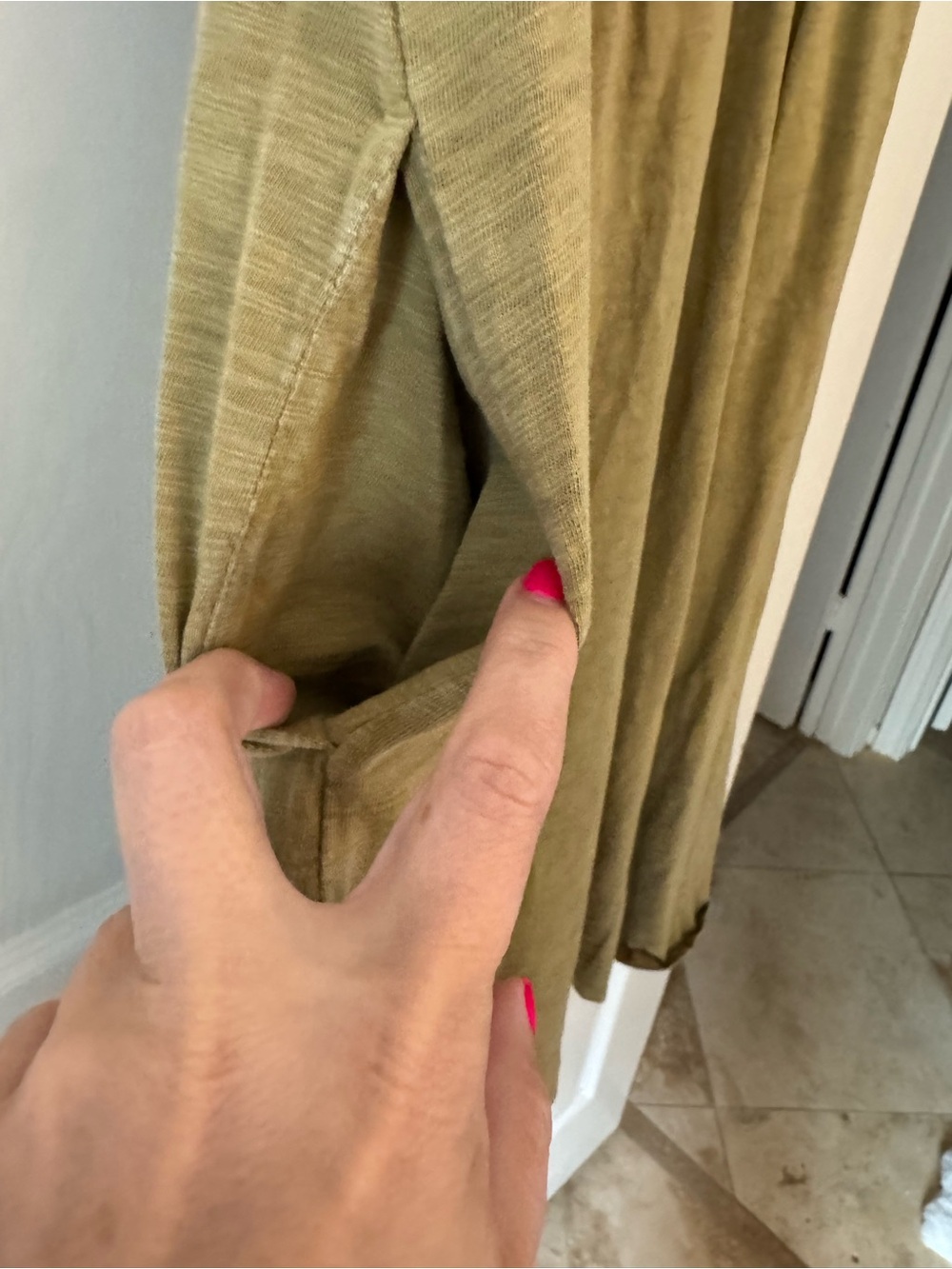 Universal Thread Olive Green Short-Sleeve Midi Dress - Picture 5 of 6